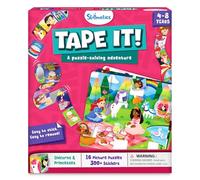 Skillmatics Puzzle Activity - Tape It Unicorn & Princess Sticker Puzzles, 300+ Easy-Tear Stickers, Reusable Art & Craft Kit, Fine Motor Skills & Travel Toy, Gift for Kids Ages 4, 5, 6, 7, 8