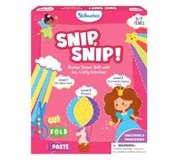 Skillmatics Scissor Skills Activity Book - Snip Snip Unicorns & Princesses, 25 Fun Cutting & Creative Activities for Preschoolers, 2 Child-Safe Scissors, Felt Craft Kit, Gifts for Ages 3, 4, 5, 6, 7