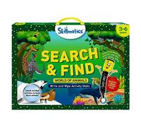 Skillmatics Search and Find - Reusable Preschool Learning Activities, Perfect for Toddlers & Kids Who Love Animals, Toys, Builds Vocabulary, Gifts for Ages 3, 4, 5, 6