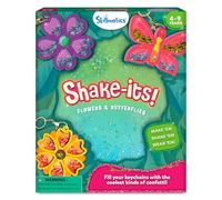 Skillmatics Shake-its - Glitter Craft Kit for Kids, DIY Arts & Crafts with Keychains, Mess-Free Activity, Travel Toy, Flowers & Butterflies, Birthday Gifts for Girls & Boys Ages 4, 5, 6, 7, 8, 9