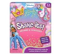 Skillmatics Shake-its - Glitter Craft Kit for Kids, DIY Arts & Crafts with Keychains, Mess-Free Activity, Unicorns & Princesses, Travel Toy, Birthday Gift for Girls & Boys Ages 4, 5, 6, 7, 8, 9