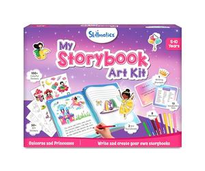 Skillmatics Storybook Art Kit - Create Fairytale Stories, DIY Craft & Writing Kit with 300+ Stickers, Scrapbooking & Journal Activity, Easter Gifts for Kids Ages 5, 6, 7, 8, 9, 10