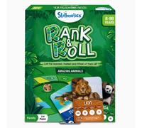 Skillmatics Trump Card & Board Game - Rank & Roll Animals, Memory Strategy Game, Games for Kids, Teens & Adults