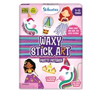 Skillmatics Waxy Stick Art Kit - Glass Art & Suncatchers,100 Bendable & Reusable Waxy Sticks for Mess-Free DIY Fun, Create Pretty Pictures with Unicorns & Princesses, Gift for Girls & Boys Ages 5-12