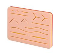 Skillssist Suture Pad with Sturdy 3 Layers and 14 Pre-Cut Wounds - Ideal for Medical and Veterinary Students to Practice Suture on the Silicone Skin Pad, Replacement for Suture Practice Kit
