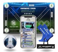 SkillZone Soccer Training Mat - Complete Set with Video Hub | Includes Grip Socks & Carry Bag | Non-Slip, Ultra-Thick & Wide for Agility, Ball Control & Mastery | Indoor & Outdoor Soccer Trainer for