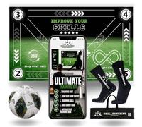 SkillZone Soccer Training Mat - Soccer Dribbling & Footwork Trainer with SkillZone Interactive Training Hub | Soccer Skills & Ball Control Practice for Kids & Teens | Indoor & Outdoor Agility