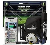 SkillZone Soccer Training Mat with Ball - Ball Mastery & Footwork Training Set with Backpack, Resistance Band, Grip Socks, Carry Bag & Video Hub | Durable, Non-Slip Indoor & Outdoor Soccer Trainer