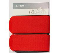 SkiMarket Ski Ties - Jumbo Pair Of Ski Ties 7 Amazing Colours (Red)