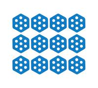 Skimboard Grip Pads - Hexagon Skim Board Traction, 12 Piece EVA Foam Kit, Non Slip , Strong Adhesive Backing, Waterproof Lightweight Material | Water Sport Equipment for Fishing Beach Pool