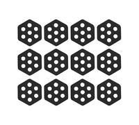 Skimboard Traction Pads: EVA, Hexagonal Deck Grip | 12 Piece Paddle Board Pads for Surf, Skimboard, Kayak, Water Sports, Beach, Skateboard