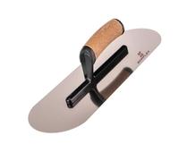 Skimflex Concrete Trowel - Rounded Nose Pool Trowel Cork Handle for Plastering, Rendering, Finishing Concrete, and Cement Work - Stainless Steel Blade - Professional Plastering Tools Set (15" 380mm)
