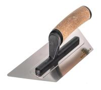 Skimflex Venetian Plaster Trowel 240mm - Flexible Trapezoidlade with Cork Handle - Microcement Finishing Tool for Decorative Plastering Stainless Steel B