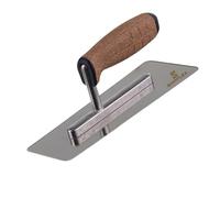 Skimflex Venetian Plaster Trowel 240mm - Stiff Tapered Stainless Steel Blade with Cork Handle - Microcement Finishing Tool for Decorative Plastering