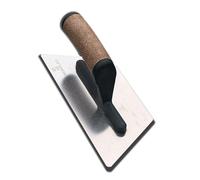 Skimflex Venetian Plaster Trowel 240mm - Stiff Trapezoid Stainless Steel Blade with Cork Handle - Microcement Finishing Tool for Decorative Plastering