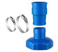 Skimmer Hose Adapter Set 1 1/2 Inch Pool Vacuum Rubber Hose Connector with 4 Stainless Steel Clamps Water Circulation Pool