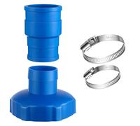 Skimmer Hose Adapter Set 1 1/2inch Pool Vacuum Adapter Rubber Hose Connector with 4 Stainless Steel Clamps Stainless Steel Clamps Pool Accessories