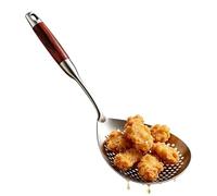 Skimmer Ladle - 16.61 Inch Anti-Scald Stainless Steel | Cooking Strainer Spoons | for Restaurant Camping Barbecue French Fries Noodles Wonton Hot Pot Vegetable