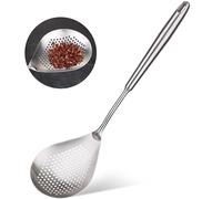 Skimmer Slotted Spoon - 16.5in Small 304 Stainless Steel Pasta Spider Strainer Skimmer Ladle for Cooking and Frying - Metal Scoop Colander Strainer with Comfort Handle for Kitchen Draining