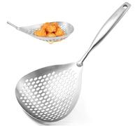 Skimmer Slotted Spoon,Stainless Steel Skimmer Ladle 38CM Cooking Strainer Spoons,Ladle Colander Cookware Utensil for Kitchen Frying Chips Food, Pasta, Noodles, Spaghetti