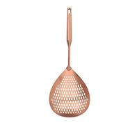 Skimmer Spoon, Skimmer Spoon Stainless Steel Long Handle Strainer Pasta Strainer with Handle for Home Kitchen Utensils (Silver) (Gold) (Pink Gold)