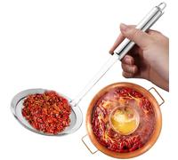 Skimming Spoon | Stainless Steel Kitchen Cooking Skimmer | Rust-Proof Fine Mesh Ladle Oil Filter for Soup Tea Brewing Soybean Milk Frying Making Broth Meal Prep