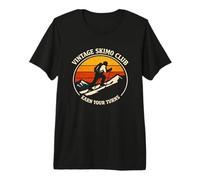 Skimo Vintage Skimo Club Earn Your Turns Uphill Premium T-Shirt
