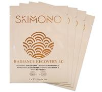 SKIMONO Radiance Recovery Eye Mask (Pack of 4), Under Eye Gel Patches with Collagen and Vitamin C for Dark Circles and Puffy Eyes