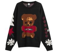 SKIMS Men's x Cactus Plant Flea Market Crewneck Pullover Onyx Teddy Bear Snow Print