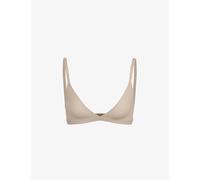 Skims Womens Beige Mica Fits Everybody Triangle Stretch-jersey Bralette Xl