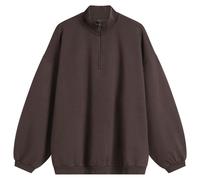 SKIMS Women's Boyfriend Fleece Slouchy Turtleneck Pullover Espresso XL