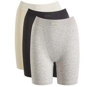 SKIMS Women's Cotton Rib Boxer 3 Pack Bundle Bone Multi XL