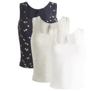 SKIMS Women's Cotton Rib Tank Multipack Navy Daisy Print