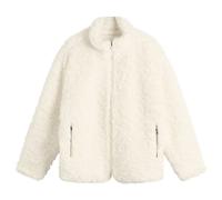 SKIMS Women's Faux Fur Zip Up Jacket Egret