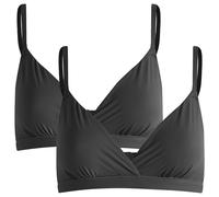 SKIMS Women's Fits Everybody Bundle Crossover Bralette 2 Pack Onyx