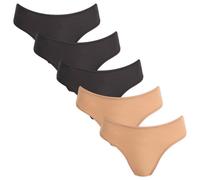 SKIMS Women's Fits Everybody Bundle Thong 5 Pack Sienna + Onyx