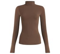 SKIMS Women's Fits Everybody Long Sleeve High Neck Top Cocoa