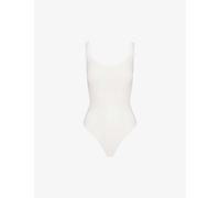 Skims Womens Marble Cotton Jersey Scoop-neck Stretch-cotton Body S