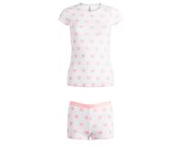 SKIMS Women's Pointelle Baby T-Shirt & Short Set Snow Lace Hearts
