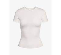 Skims Womens Skims Short-Sleeved Slim-Fit Stretch-Cotton T-Shirt Marble S