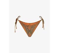 Skims Womens Skims Signature Swim Dipped Tie Bikini Bottoms Forest Ombre Snake M