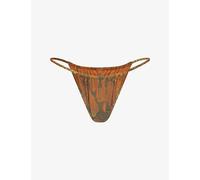 Skims Womens Skims Signature Swim String Bikini Bottoms Forest Ombre Snake XXS