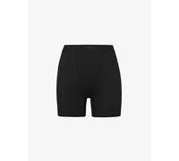 Skims Womens Soot High-rise Ribbed Stretch-cotton Boxers S