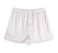 SKIMS Women's Woven Shine Boxer With Lace Silver Stripe XL