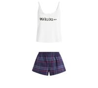 SKIMS Women's x CPFM Sleep Lace Cami & Flannel Short Sleep Set Fa La La Plaid