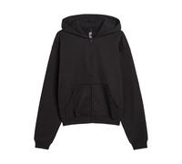 Skims Zip-up Cotton-blend Hooded Sweatshirt - Black - L (UK14 / L)