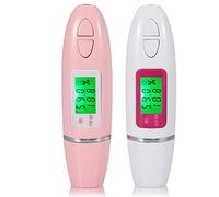 July Summer Gifts Skin Tester, Digital LCD Display Precision Skin Sensor Tester Facial Moisture Water Oil Analyzer(Pink)