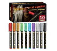 Skin Art Pens - Multi Shade Temporary Body Drawing Tools, Waterproof Washable Coloring Marker Collection Suitable Creative Designs Occasions | Children Grownups Activities, Festival Party Performance