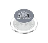 Skin Cancer Awareness Black Ribbon Fighter Melanom Chemo PopSockets PopGrip for MagSafe