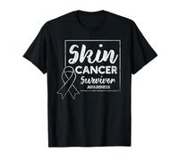 Skin Cancer Survivor Products Melanoma Awareness Distressed T-Shirt